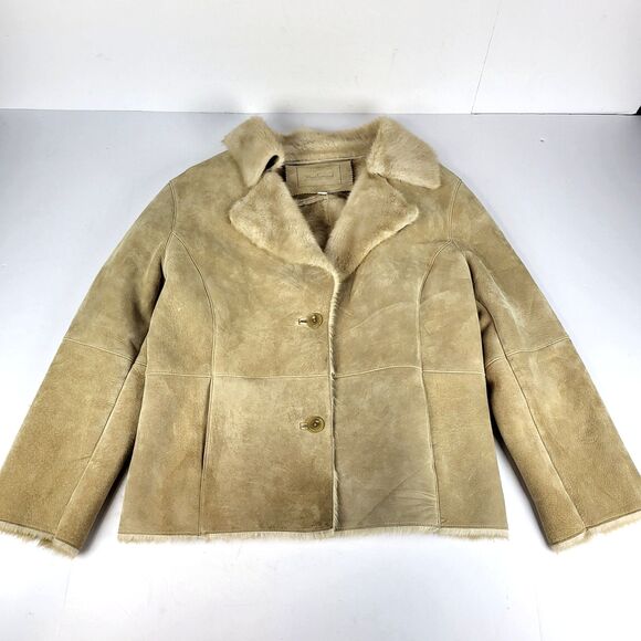 Westbound Women's Suede jacket Faux fur penny lane Boho Y2K Size L - Picture 1 of 16